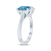 Thumbnail Image 1 of Monique Lhuillier Bliss Blue & White Lab-Grown Diamond Two-Stone Engagement Ring 1-3/4 ct tw 18K White Gold