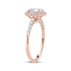 Thumbnail Image 2 of Lab-Grown Diamonds by KAY Oval-Cut Halo Engagement Ring 1-1/2 ct tw 14K Rose Gold