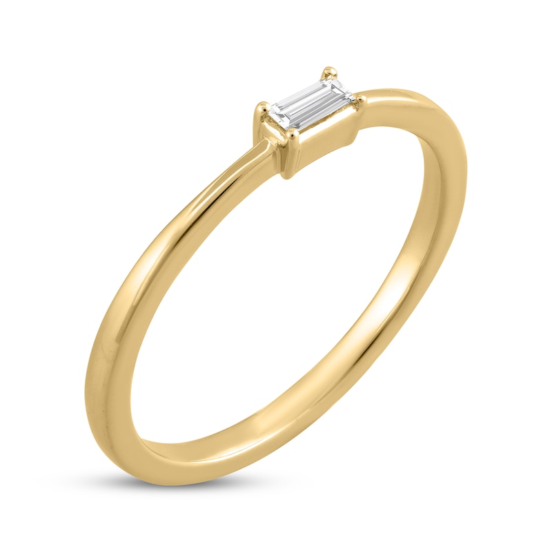 Main Image 2 of STUDIO BY KAY Baguette-Cut Diamond Ring 1/20 ct tw 10K Yellow Gold