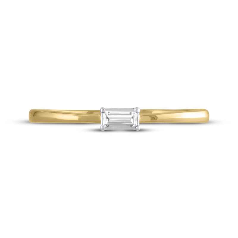 Main Image 3 of STUDIO BY KAY Baguette-Cut Diamond Ring 1/20 ct tw 10K Yellow Gold