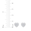 Thumbnail Image 5 of Multi-Diamond Heart Halo Stud Earrings 1/5 ct tw 10K White Gold