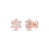 Thumbnail Image 1 of Diamond Pinwheel Stud Earrings 1/8 ct tw 10K Rose Gold