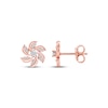 Thumbnail Image 3 of Diamond Pinwheel Stud Earrings 1/8 ct tw 10K Rose Gold