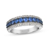 Thumbnail Image 1 of Le Vian Blue Sapphire Ring 1/4 ct tw Diamonds 14K Vanilla Gold