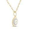 Thumbnail Image 2 of STUDIO BY KAY Diamond Medallion Necklace 1/10 ct tw 10K Yellow Gold 18&quot;