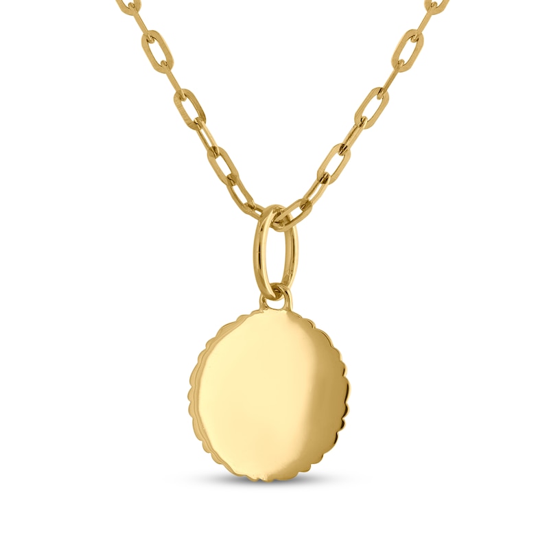 Main Image 3 of STUDIO BY KAY Diamond Medallion Necklace 1/10 ct tw 10K Yellow Gold 18&quot;