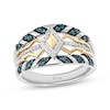 Thumbnail Image 1 of Star Wars Ahsoka Tano London Blue Topaz & Diamond Ring 1/6 ct tw Sterling Silver & 10K Yellow Gold