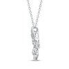 Thumbnail Image 2 of Diamond Butterflies Necklace 1/15 ct tw Sterling Silver 18&quot;