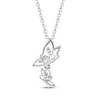 Thumbnail Image 3 of Diamond Butterflies Necklace 1/15 ct tw Sterling Silver 18&quot;