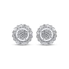 Thumbnail Image 2 of Multi-Diamond Halo Stud Earrings 1/4 ct tw Sterling Silver