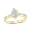 Thumbnail Image 1 of Lab-Grown Diamonds by KAY Marquise-Cut Halo Engagement Ring 1/2 ct tw 14K Yellow Gold