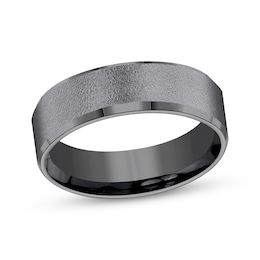 Now + Forever Men's Textured Wedding Band Tantalum 7mm