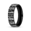 Thumbnail Image 2 of Now + Forever Men's Tree Pattern Wedding Band Matte Black Titanium 6.5mm