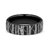 Thumbnail Image 3 of Now + Forever Men's Tree Pattern Wedding Band Matte Black Titanium 6.5mm