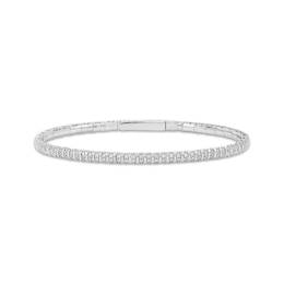 Diamond Flex Bangle Bracelet 3/4 ct tw 10K White Gold 7&quot;