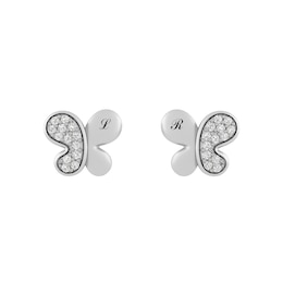 1/15 Ct. tw Diamond Children's Butterfly Earrings