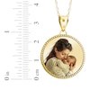 Thumbnail Image 4 of Beaded Edge Round Photo Disc Necklace 10K Yellow Gold (3 Lines)