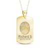 Thumbnail Image 1 of Dog Tag Fingerprint Necklace 10K Yellow Gold (1 Name, 1 Date and 2 Lines)