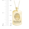 Thumbnail Image 4 of Dog Tag Fingerprint Necklace 10K Yellow Gold (1 Name, 1 Date and 2 Lines)