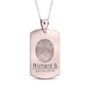 Thumbnail Image 1 of Dog Tag Fingerprint Necklace 10K Rose Gold (1 Name, 1 Date and 2 Lines)