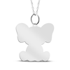 Thumbnail Image 2 of Elephant Baby Birth Stats Necklace Sterling Silver (Name, Birth Date, Length and Weight)