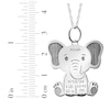 Thumbnail Image 4 of Elephant Baby Birth Stats Necklace Sterling Silver (Name, Birth Date, Length and Weight)