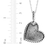 Thumbnail Image 4 of Fingerprint Heart Disc with Rope Edge Necklace Sterling Silver