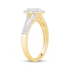 Thumbnail Image 2 of Multi-Diamond Marquise Halo Engagement Ring 3/8 ct tw 10K Yellow Gold