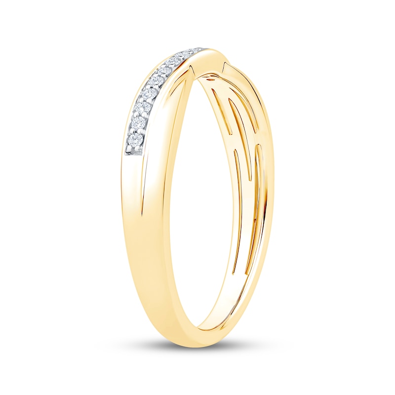 Main Image 2 of Diamond Wedding Band 1/10 ct tw 10K Yellow Gold