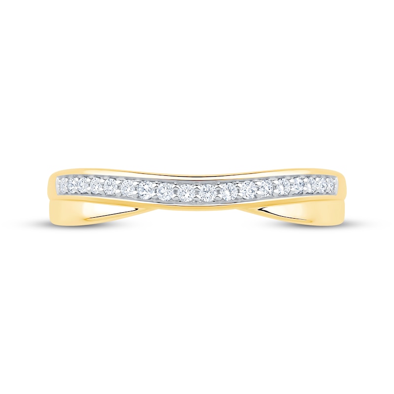 Main Image 3 of Diamond Wedding Band 1/10 ct tw 10K Yellow Gold