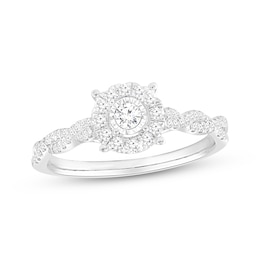 Diamond Promise Ring 1/4 ct tw 10K White Gold