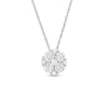 Thumbnail Image 1 of THE LEO Diamond Flower Necklace 5/8 ct tw 14K White Gold 19”