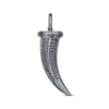 Thumbnail Image 1 of Men's Black Diamond Shark Tooth Charm 1/2 ct tw 10K White Gold & Black Rhodium