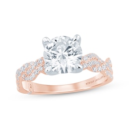 Monique Lhuillier Bliss Round-Cut Lab-Created Diamond Engagement Ring 2-3/8 ct tw 18K Two-Tone Gold