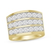 Thumbnail Image 0 of Men's Diamond Three-Row Ring 1 ct tw 10K Yellow Gold