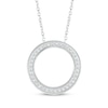 Thumbnail Image 1 of Diamond Channel Eternity Circle Necklace 1/4 ct tw 10K White Gold 18&quot;