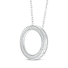 Thumbnail Image 2 of Diamond Channel Eternity Circle Necklace 1/4 ct tw 10K White Gold 18&quot;