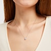 Thumbnail Image 5 of KAY Lab-Grown Diamonds Emerald-Cut Halo Necklace 1/2 ct tw 10K White Gold 18&quot;