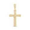 Thumbnail Image 1 of Men's Lab-Grown Diamonds by KAY Draped Cross Charm 3 ct tw 10K Yellow Gold