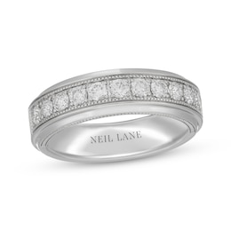 Neil Lane Men's Diamond Wedding Band 1 ct tw 14K White Gold 7mm