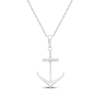 Thumbnail Image 1 of Diamond Accent Anchor Necklace Sterling Silver 18&quot;