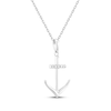 Thumbnail Image 2 of Diamond Accent Anchor Necklace Sterling Silver 18&quot;