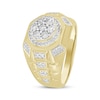 Thumbnail Image 2 of Men's Multi-Diamond Center Signet Style Ring 1 ct tw 10K Yellow Gold