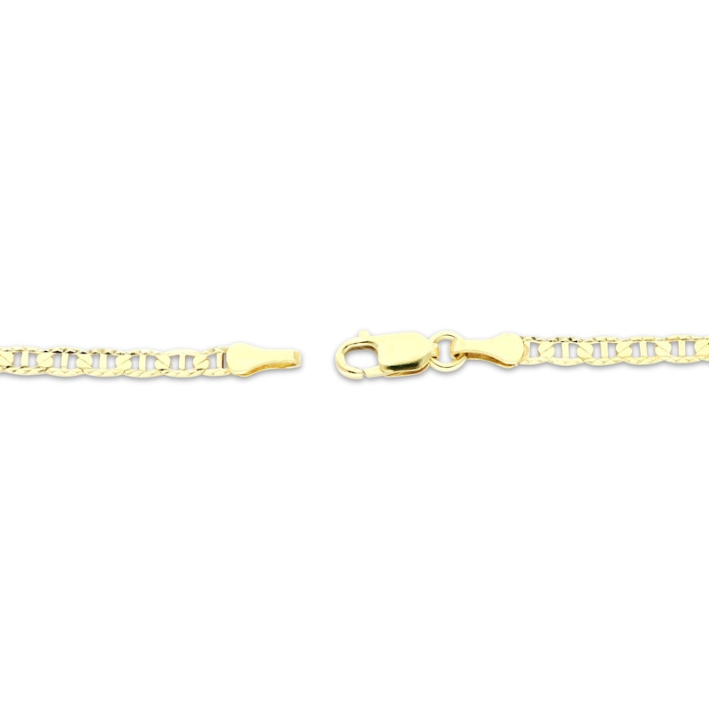 Main Image 3 of Solid Mariner Link Chain Necklace 2.7mm 14K Yellow Gold 20&quot;