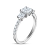 Thumbnail Image 1 of Certified Princess-Cut Diamond Three-Stone Engagement Ring 1-1/4 ct tw Platinum