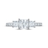 Thumbnail Image 2 of Certified Princess-Cut Diamond Three-Stone Engagement Ring 1-1/4 ct tw Platinum