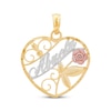 Thumbnail Image 0 of Diamond-Cut "Abuela" Heart Charm 14K Tri-Tone Gold