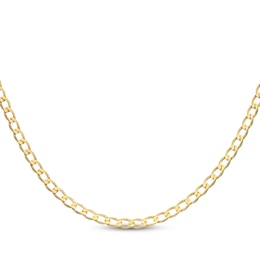 Solid Curb Chain Necklace 2.95mm 14K Yellow Gold 18&quot;