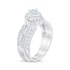 Thumbnail Image 2 of THE LEO First Light Diamond Princess-Cut Bypass Bridal Set 1 ct tw 14K White Gold