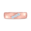 Thumbnail Image 3 of Men’s THE LEO First Light Diamond Round-Cut Three-Stone Anniversary Band 1/3 ct tw 14K Rose Gold